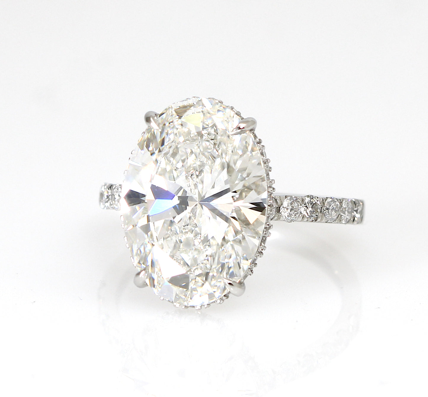 7.26 OVAL CUT LAB DIAMOND RING