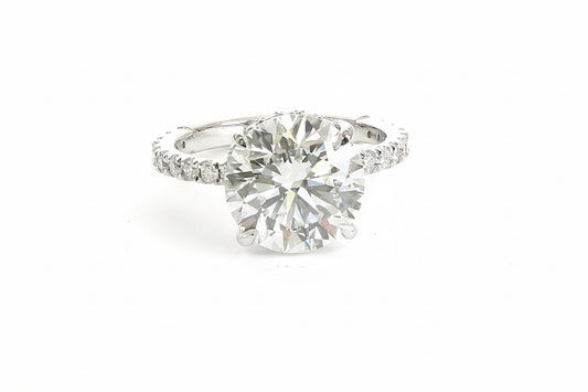 Platinum 4.11 ct Diamond Ring