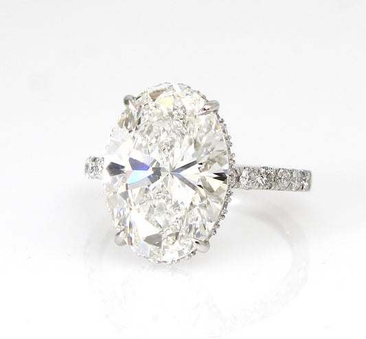 7.26 OVAL CUT LAB DIAMOND RING