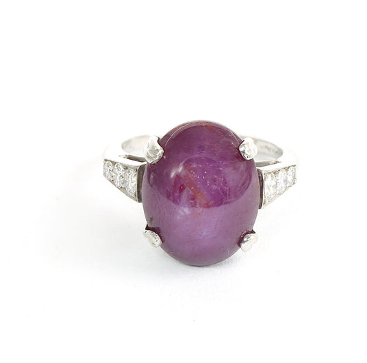 platinum vintage Ruby ring